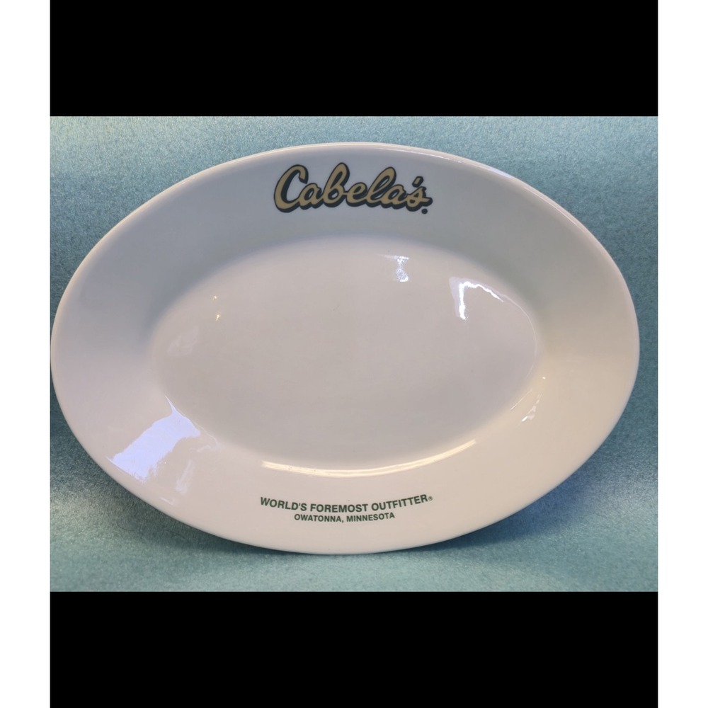 Vintage Cabela's Outfitters Owatonna MN Advertising Platter Homer Laughlin